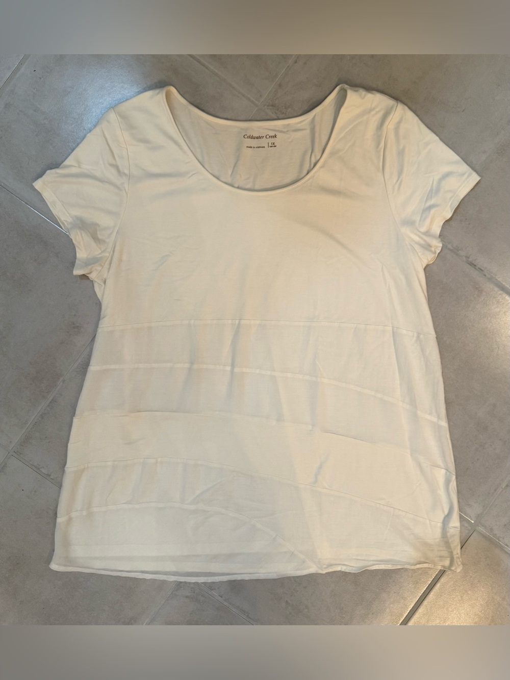 Coldwater Creek Tunic Ivory Sz 1X NWOT